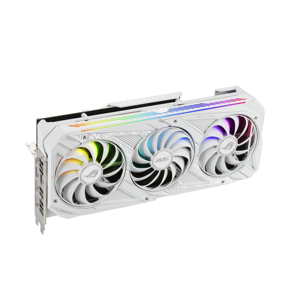 GeForce RTX 3070 を搭載した、3連ファン採用ホワイトビデオカード、「ROG-STRIX-RTX3070-O8G-WHITE」を